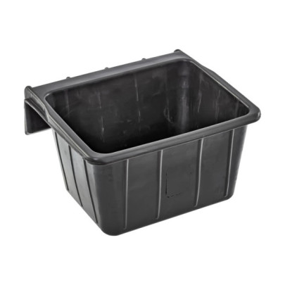 Правоъгълна гумена хранилка, черна, 20литра - изображение 1