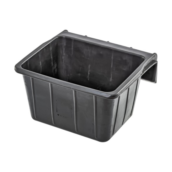 Правоъгълна гумена хранилка, черна, 20литра - изображение 2