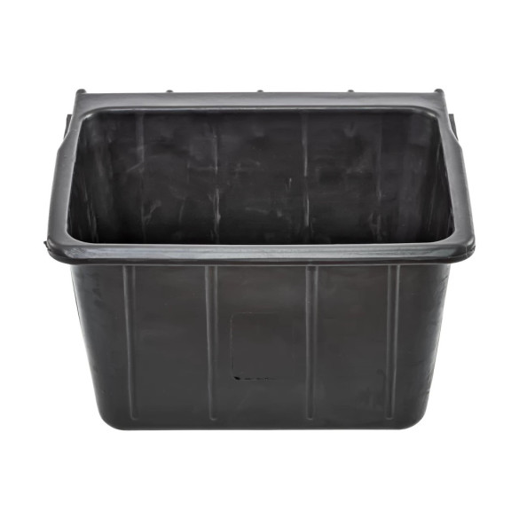 Правоъгълна гумена хранилка, черна, 20литра - изображение 3