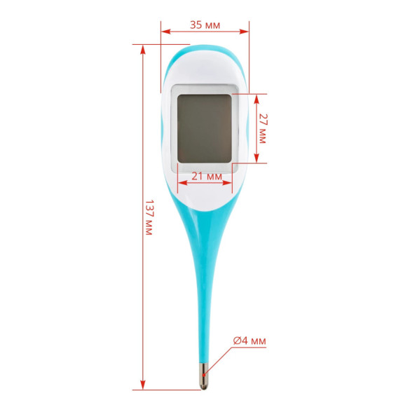 Цифров термометър, водоустойчив, с голям цифров дисплей и гъвкав осезател - изображение 5