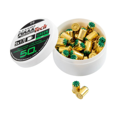 Патрони за зашеметяване, зелени, за малки животни. Калибър 9 × 17 мм, MaxxTech, 50бр. - изображение 2