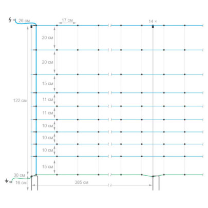 Мрежа за електропастир, OviNet Maxi, 50м × 122см - изображение 2