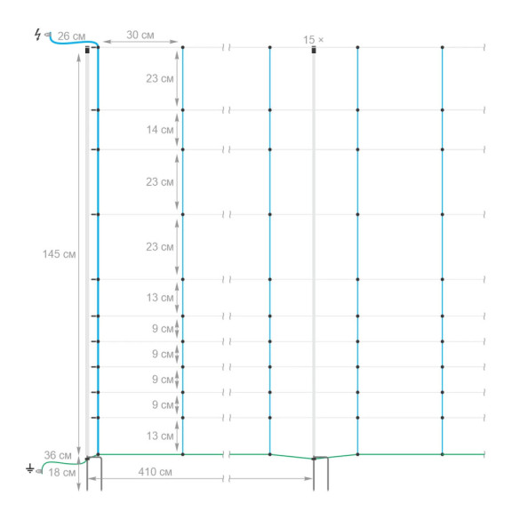Мрежа за електропастир, TitanNet, 50м × 145см - изображение 2