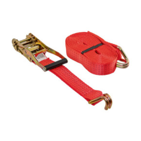 Колан за укрепване на товари с тресчотка, червен, 5000кг, 50мм × 8м - изображение 1 2