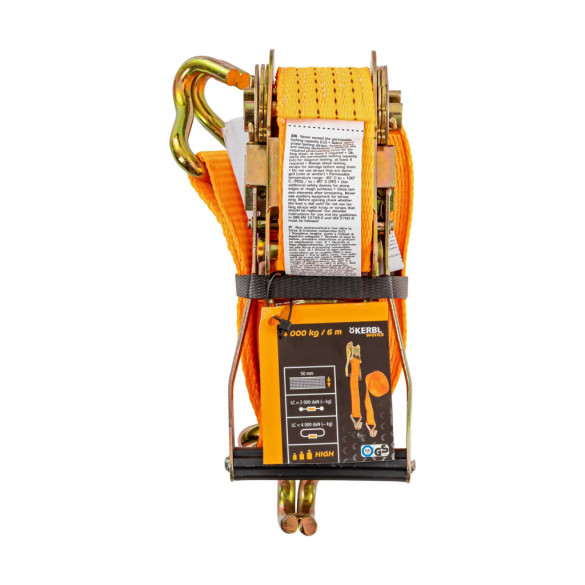 Колан за укрепване на товари с тресчотка, оранжев, 4000кг, 50мм × 6м - изображение 5