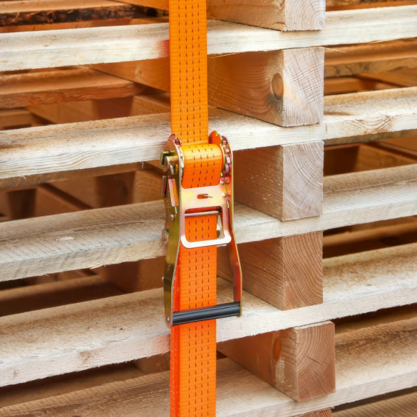 Колан за укрепване на товари с тресчотка, оранжев, 4000кг, 50мм × 8м - изображение 10