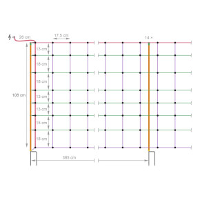 Мрежа за електропастир (електрическа ограда) 50 м × 108 см - изображение 1 2