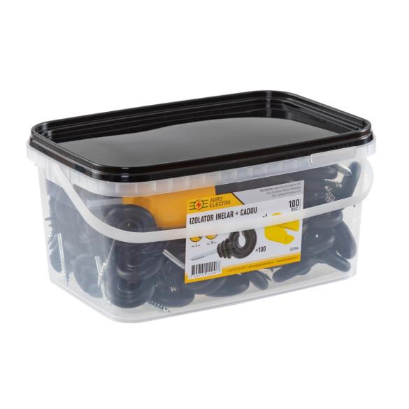 Изолатор тип пръстен, 100 бр. + адаптор за завиване - изображение 2