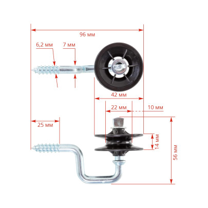 Ъглов изолатор, с винт за дърво - изображение 6