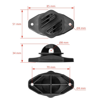 Изолатор за перманентна ограда, за шнур, въже или тел макс. 6 мм, 10 бр. - изображение 5
