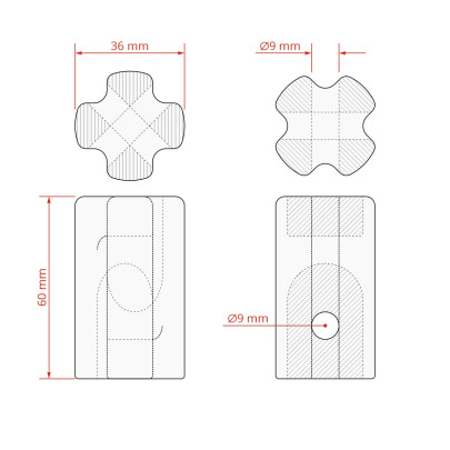 Изолатор за ъгъл или начало/край от порцелан, за постоянни ограждения за електропастир - изображение 4